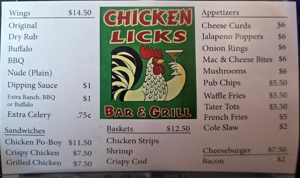 Chicken Licks Menu image 1